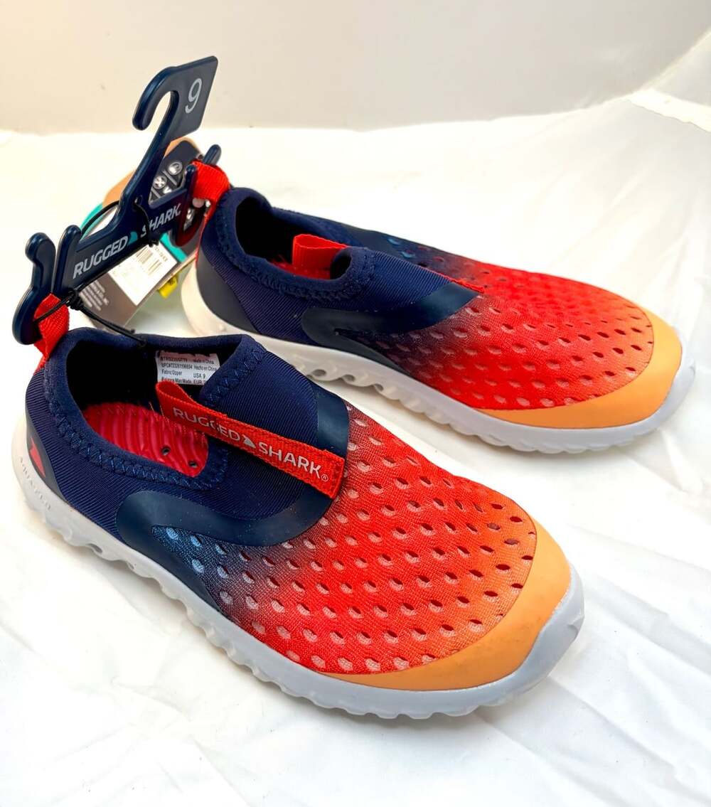 Rugged Shark BT RS Water Shoe Navy Red Size 9